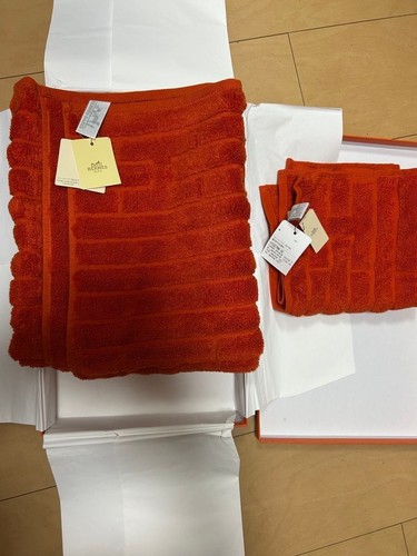 Unbenutztes hermes handtuchset - unbenutztes,